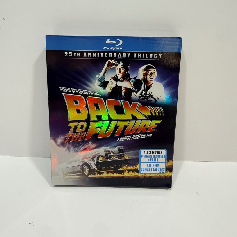 Universal Back to the Future Blu-ray Trilogy OS Blue Excellent 25th Anniversary